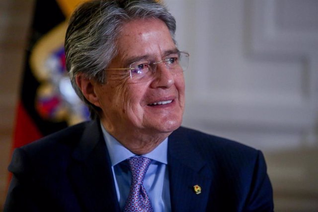 Archivo - El Presidente de Ecuador, Guillermo Lasso, durante una entrevista para Europa Press.