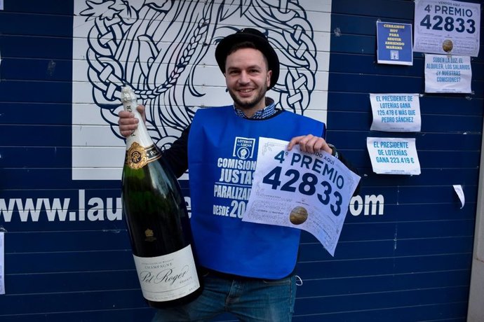 Administración de lotería Calvo Sotelo 15, donde se vendió un cuarto premio de la Lotería de Navidad