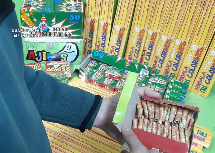 Artificios intervenidos en la campaña de Navidad.