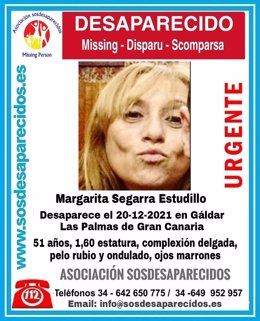 Buscan a una mujer de 51 años desaparecida el 20 de diciembre en Gáldar (Gran Canaria)