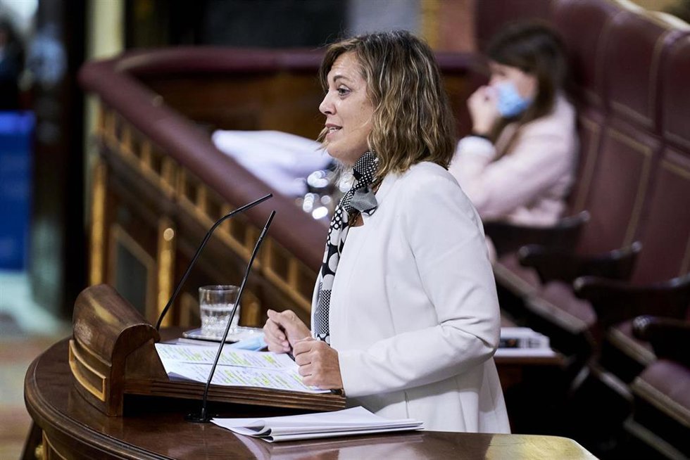 Archivo - La diputada del GPP en el Congreso de los Diputados, Milagros Marcos, interviene en una sesión plenaria en el Congreso de los Diputados