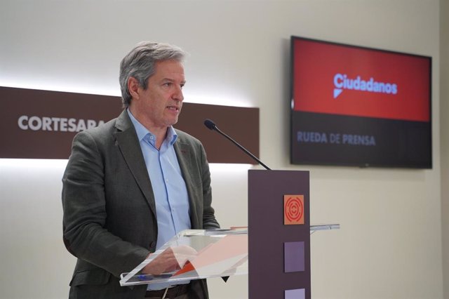 Archivo - El líder de Cs en Aragón, Daniel Pérez Calvo.