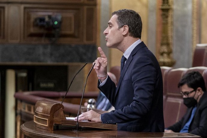 Archivo - El diputado del PP de Almería Miguel Ángel Castellón