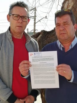 Los concejales de Cs en el Ayuntamiento de Niebla, Diego Moreno e Ignacio Acebedo.