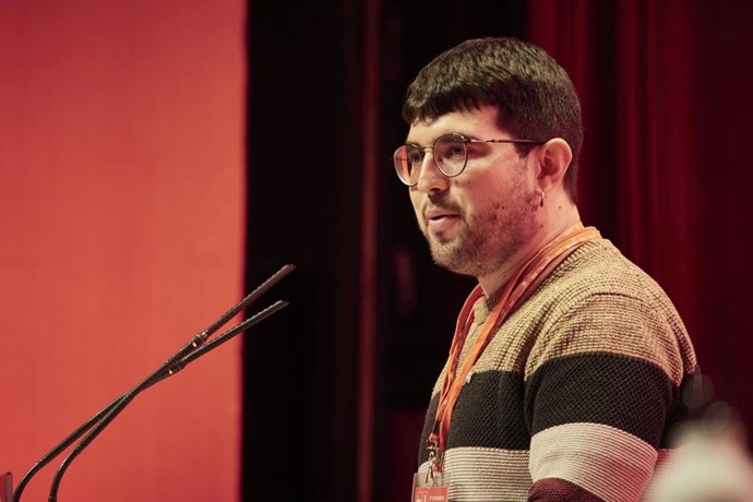 Archivo - El secretario general de Juventudes Socialistas de Navarra, Kevin Lucero.