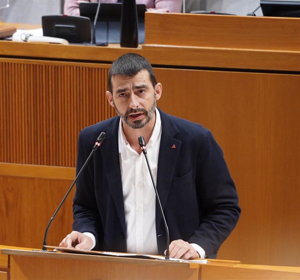 Archivo - El portavoz de IU en las Cortes de Aragón, Álvaro Sanz.