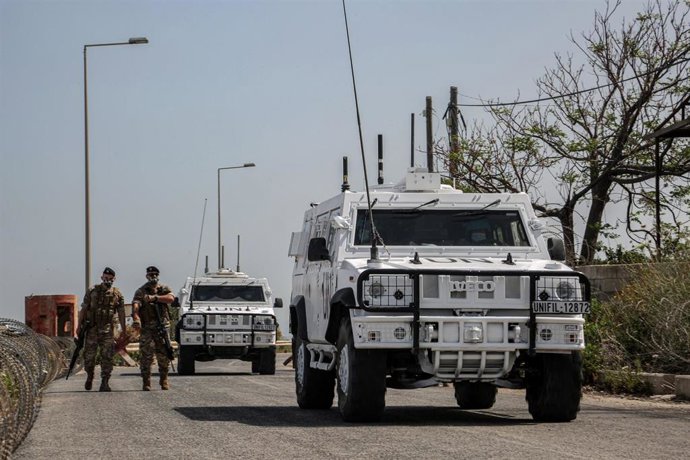 Archivo - Imagen de archivo de miembros de la Fuerza Provisional de las Naciones Unidas para el Líbano