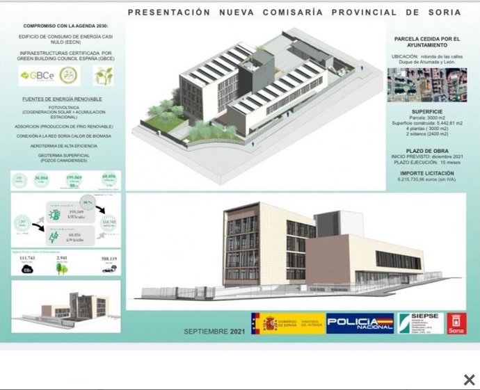 Recreación de cómo quedará la nueva comisaría de Policía de Soria.