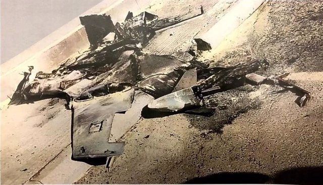 Archivo - Arxivo - Imatge d'arxiu d'un dron derrocat a l'Aràbia Saudita