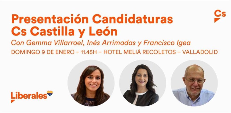 Acto de Ciudadanos el domingo 9 de febrero en Valladolid.