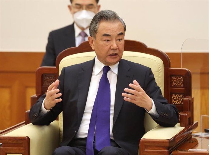 Archivo - El ministro de Exteriores de China, Wang Yi 