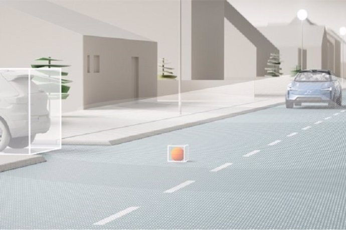 Ilustración de seguridad del concepto Recharge de Volvo Cars.
