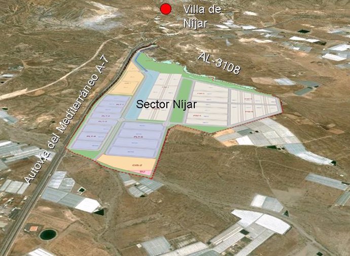 Proyección del área logística de Níjar (Almería).