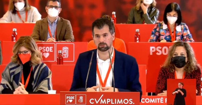 Luis Tudanca interviene en el Comité Federal del PSOE.