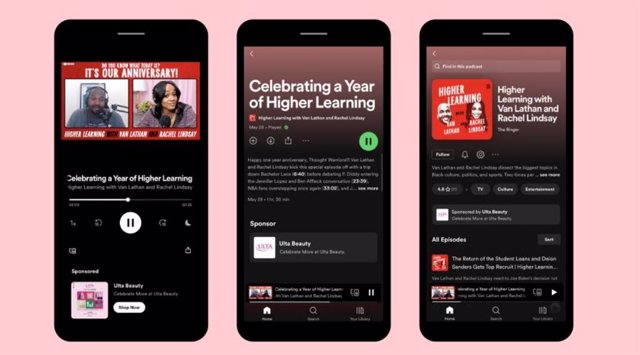 Nueva opción en los pódcast de Spotify, Call-to-Action