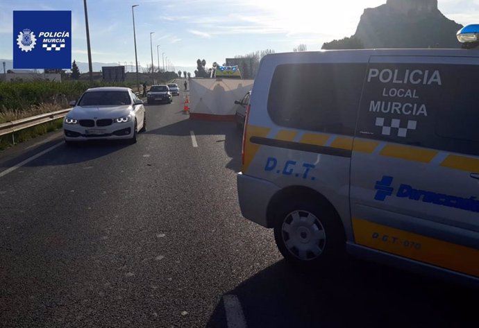 Accidente de tráfico en una carretera de la Región de Murcia