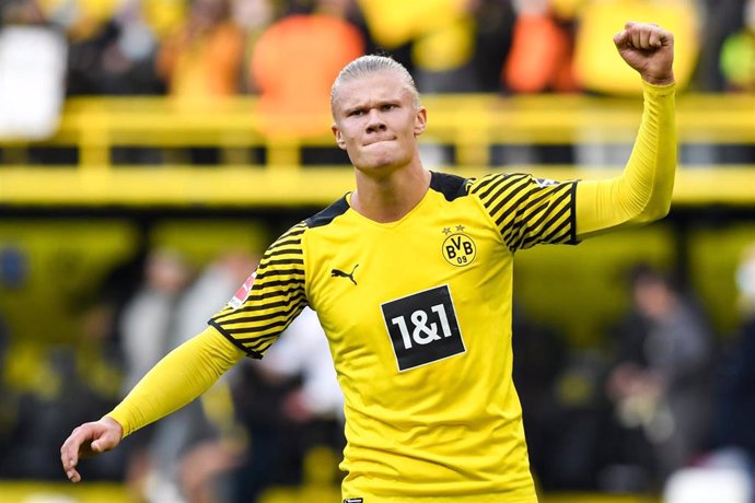 Archivo - Erling Haaland celebra un gol con el Borussia Dotmund