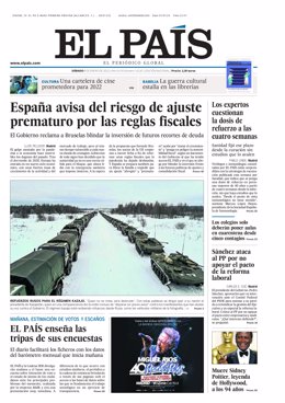 Portada El País, 8 de enero de 2022