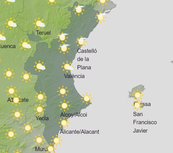 Predicción del tiempo para este sábado 8 de enero