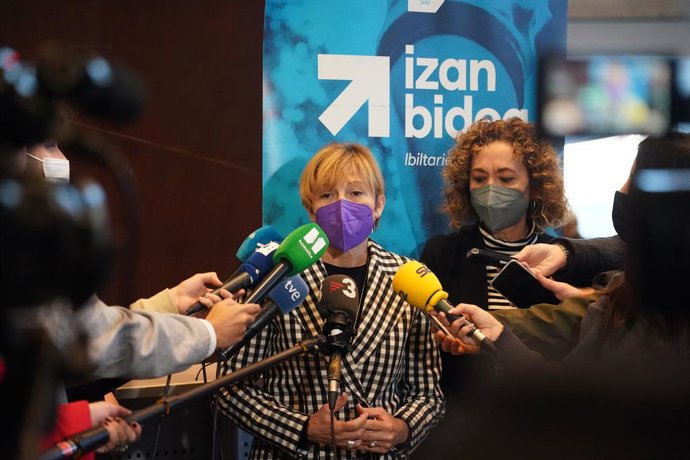 L'expresidenta del Parlament Carme Forcadell, aquest dissabte a Bilbao
