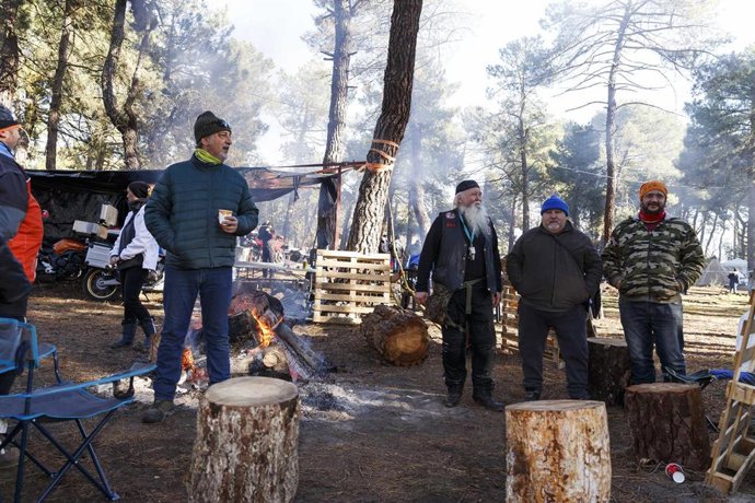 Participantes de la concentración motera 'La Leyenda Continúa'