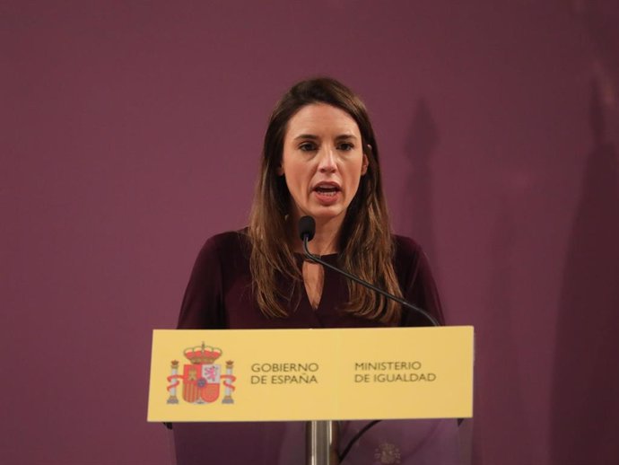 La ministra de Igualdad, Irene Montero,