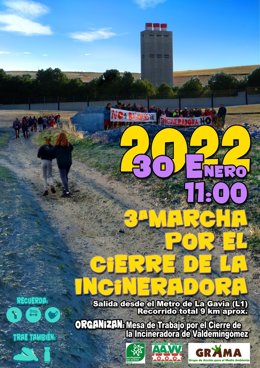 Cartel de la Tercera Marcha por el Cierre de Valdemingómez