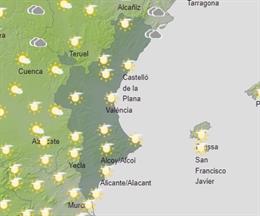 Previsión del tiempo para este domingo 9 de enero