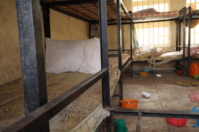 Un dormitori d'un institut femení públic de Nigèria després del segrest de diverses estudiants