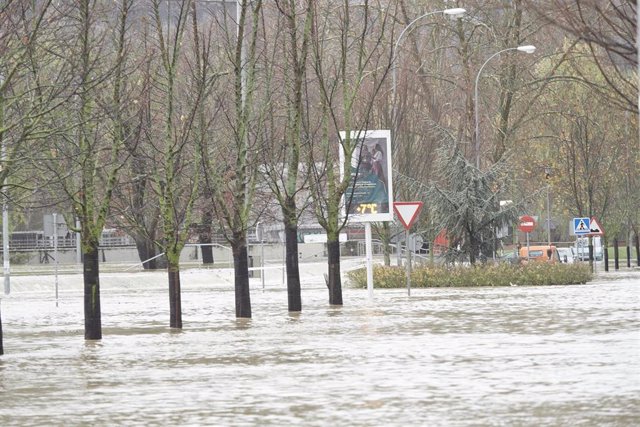 Imagen de archivo de las inundaciones en Pamplona del pasado 10 de diciembre