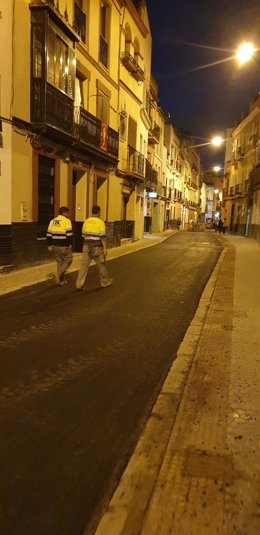Obras en la calle Correduría.