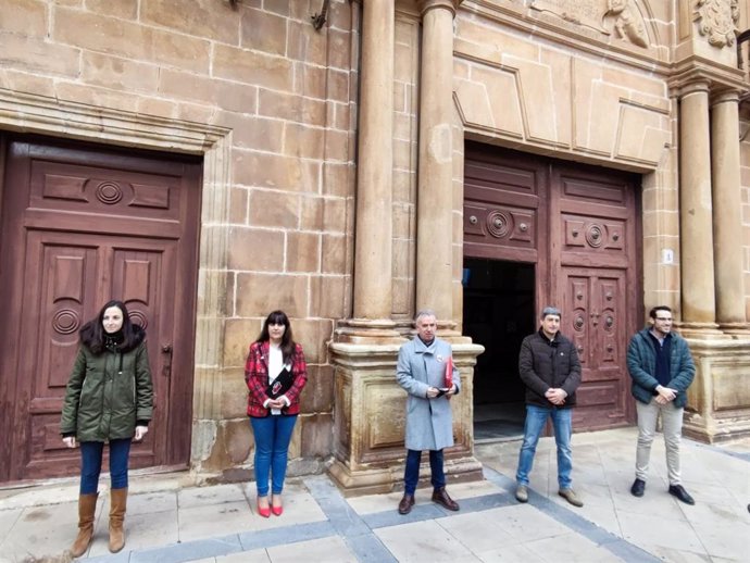 Los candidatos de Soria ¡YA!, Silvia Largo, Vanessa García, Ángel Ceña, Antonio Palomar y Fernando Arévalo