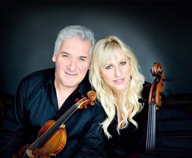 El violinista y viola Pinchas Zuckerman y la violonchelista Amanda Forsyth.
