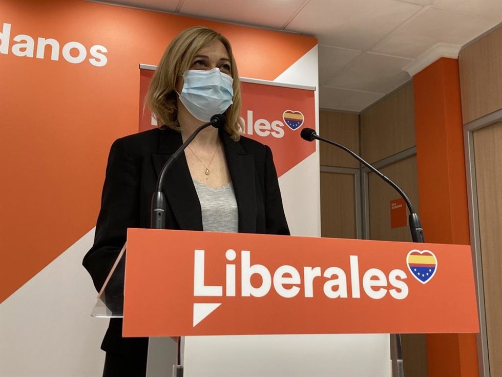 La presidenta del Grupo Parlamentario Ciudadanos, Carmen Picazo