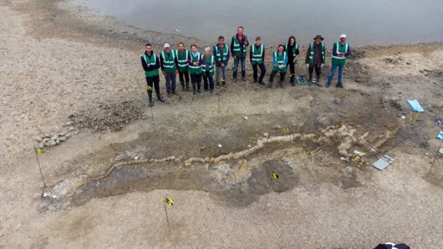 Archivo - Paleontólogos Que Trabajan En El Esqueleto De Ictiosaurio Encontrado En Rutland Water