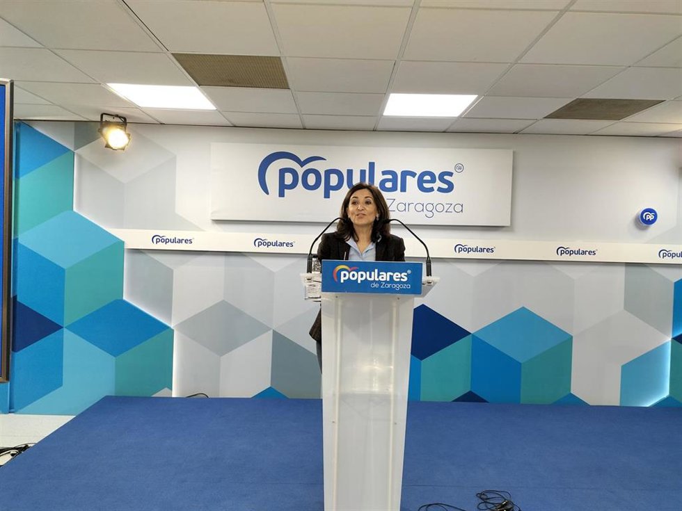 La vicesecretaria de Política Territorial y portavoz del Grupo Provincial Popular en la DPZ, Iluminada Ustero, alcaldesa de Olvés (Comarca Campo de Calatayud).