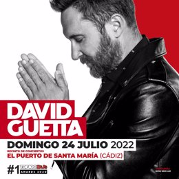 Cartel anunciador del concierto de David Guetta en El Puerto de Santa María.