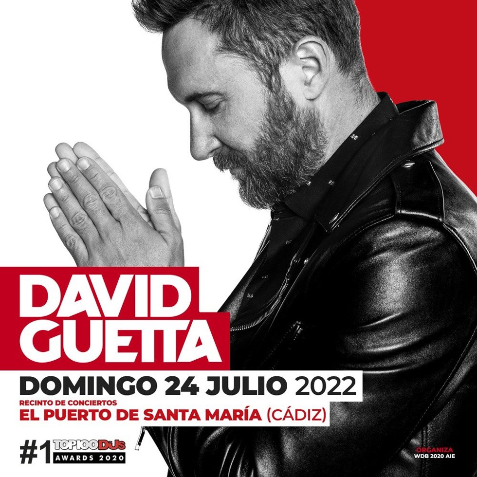 Cartel anunciador del concierto de David Guetta en El Puerto de Santa María.