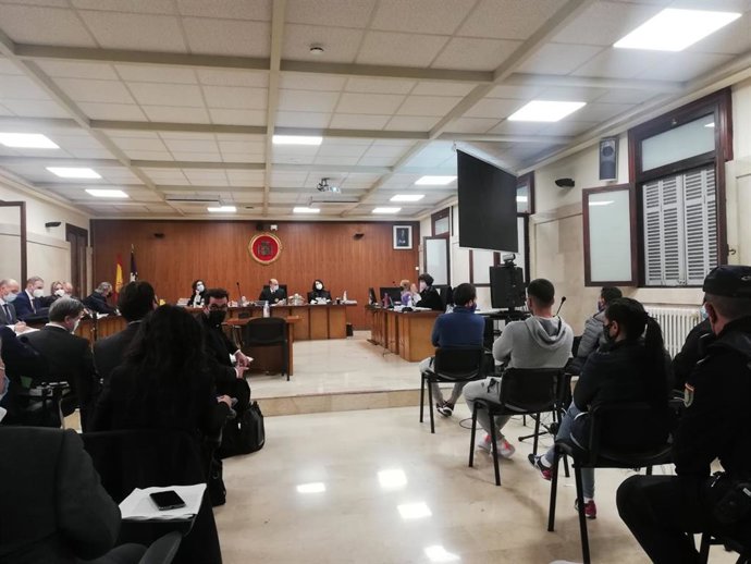 Una de las salas habilitadas en la Audiencia para el macrojuicio a distintos clanes de narcotráfico en Mallorca.