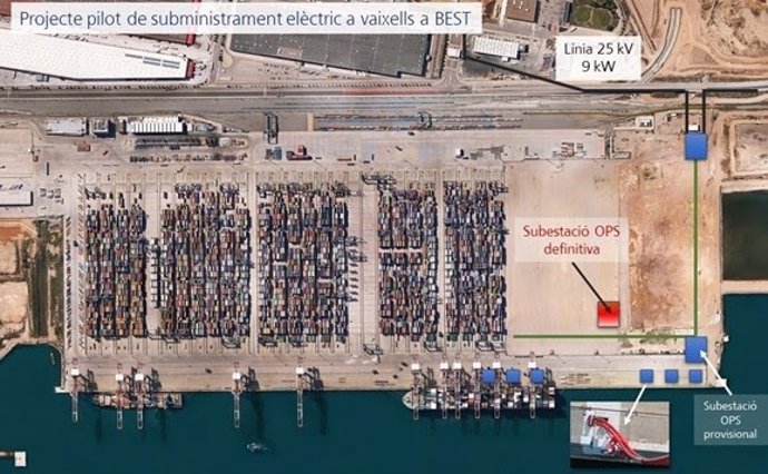 El Puerto de Barcelona licita el piloto de suministro eléctrico a barcos en la terminal Best