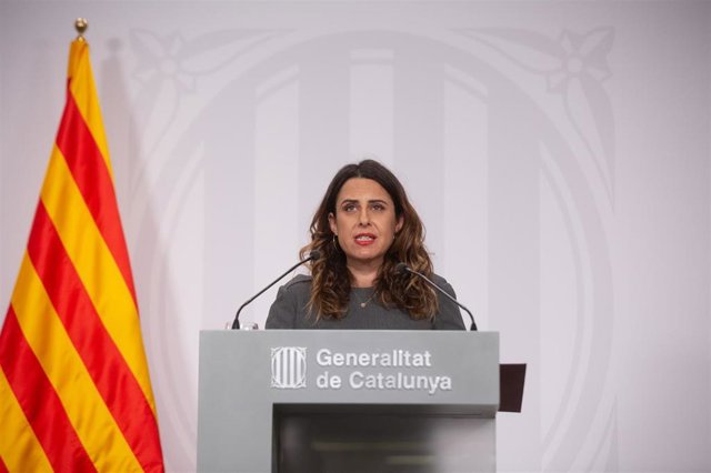 La portavoz del Govern, Patrícia Plaja, en rueda de prensa tras el Consell Executiu.
