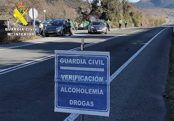 Punto de prueba de alcoholemia.