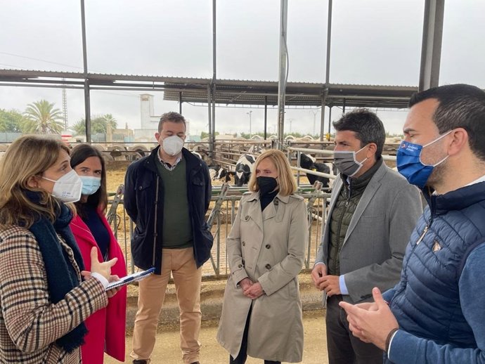 Mazón en su visita a la granja de Bétera