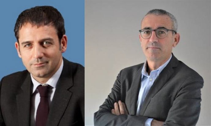 A la izquierda, Xavier Flores, nuevo secretario general de Infraestructuras; y a la derecha Fidel Vázquez, director general de la Entidad Pública Empresarial de Suelo (Sepes)