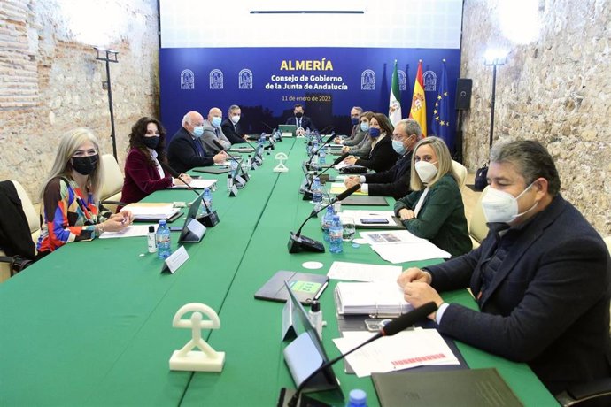 Imagen de este martes de la reunión del Consejo de Gobierno en Almería.