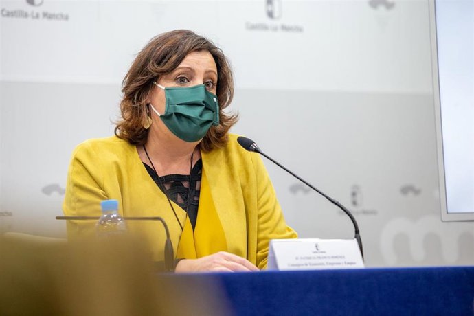 La consejera de Economía, Empresas y Empleo, Patricia Franco en la presentación del programa de formación Campus Adelante-Soy Digital CLM'.