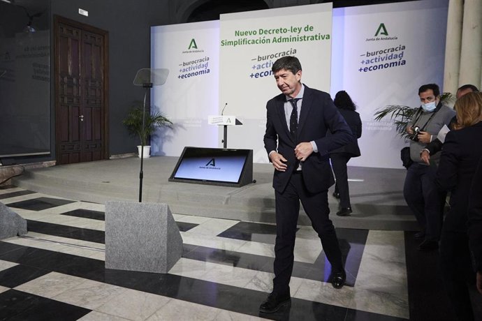 El vicepresidente de la Junta de Andalucía, Juan Marín, en una foto de archivo.