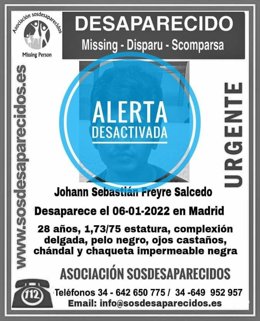 Localizan al joven desaparecido el Día de Reyes en Moratalaz