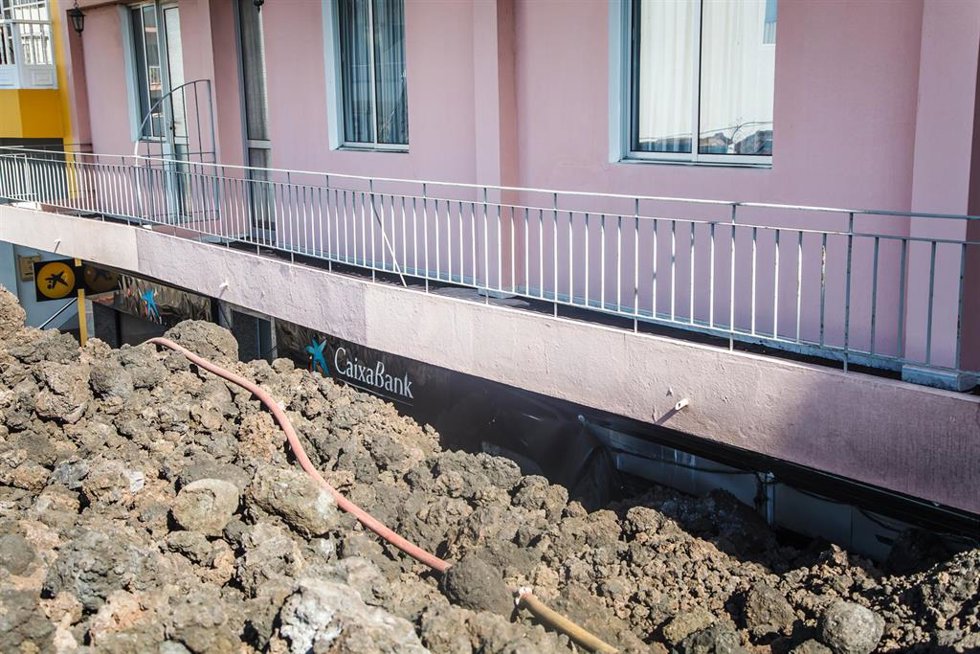 Viviendas afectadas en zona de exclusión de La Laguna tras la erupción del volcán de Cumbre Vieja