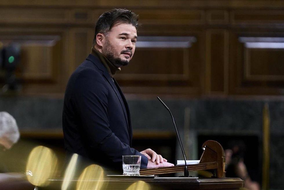 El portavoz de ERC en el Congreso, Gabriel Rufián. 